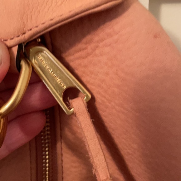 Rebecca Minkoff leather pink fringe backpack! main image 8